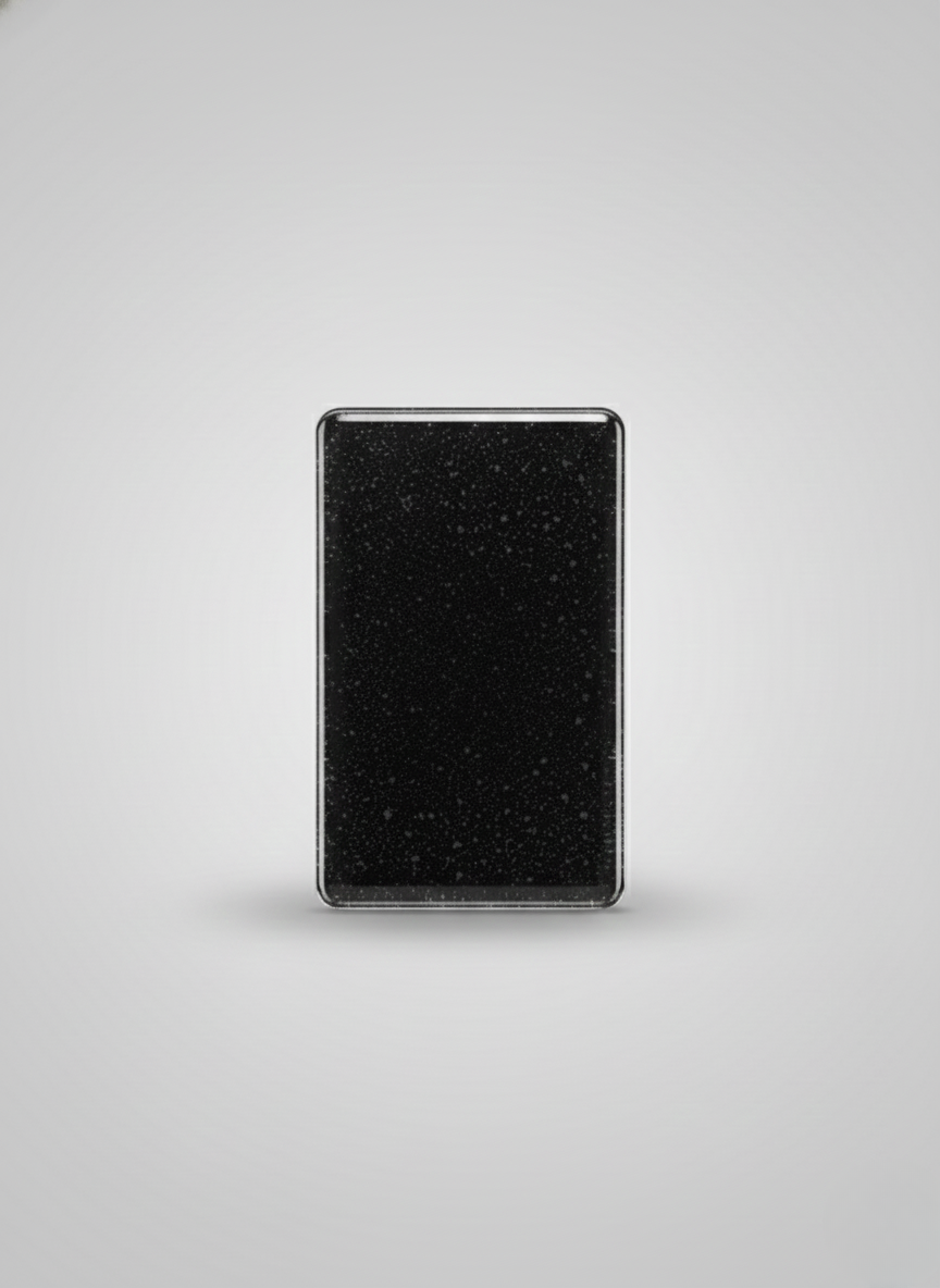 Stealth Glass Executive - Minimal μαύρη ψηφιακή κάρτα από γυαλί Black Onyx της Made of Glass